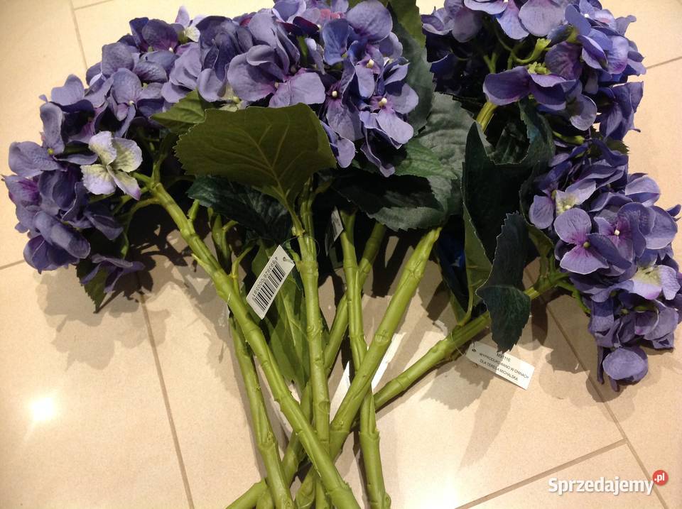 Kwiat Hortensja Sztuczna Cięta 7 Dekoracje i ozdoby lubuskie Nowa Sól sprzedam