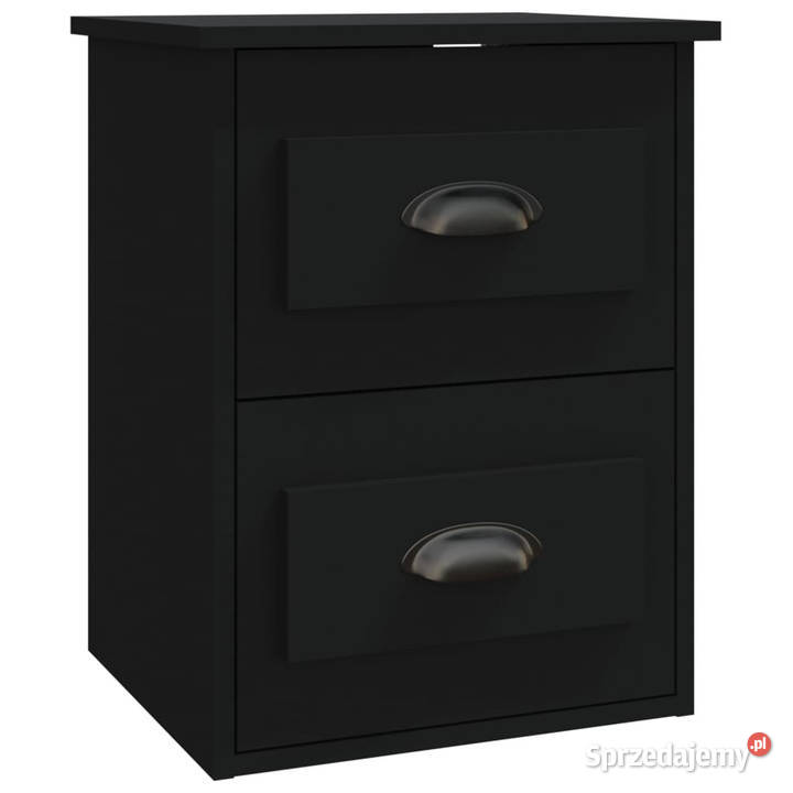 Wiszące szafki nocne 2 czarne 415x36x53 WM816395