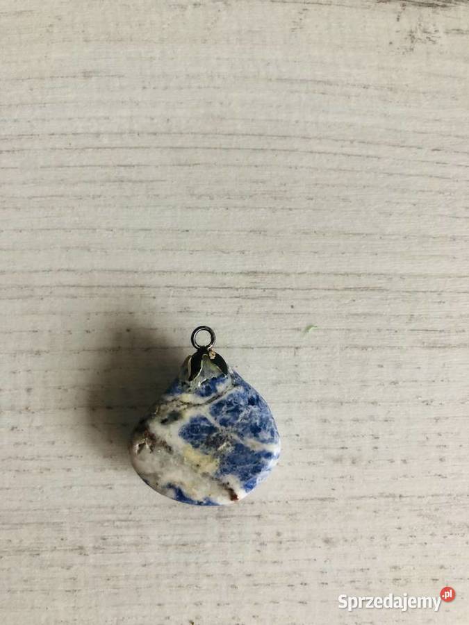 NOWY Kamień wisiorek niebieski Łódź