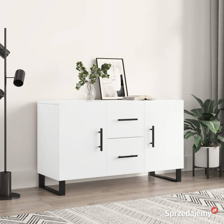 Komoda biała 100x36x60 materiał drewnopochodny