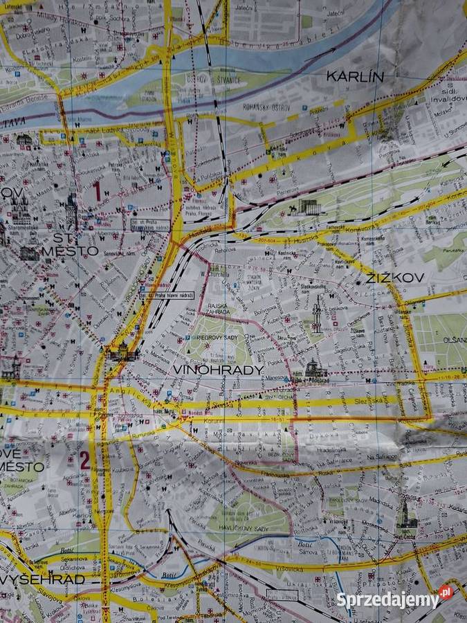 Plan miasta Praga Praha inf turystyczne 7 Kraków