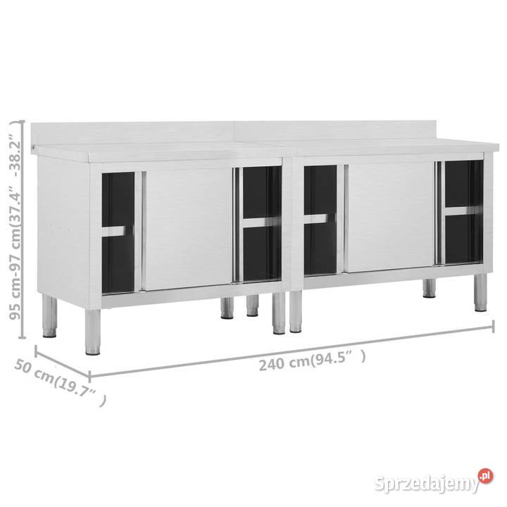 Stoły robocze przesuwne drzwi 2 240x50x9597 stal mazowieckie Warszawa