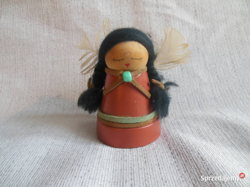 Laleczka INDIANKA Ceramika drewno Kielce