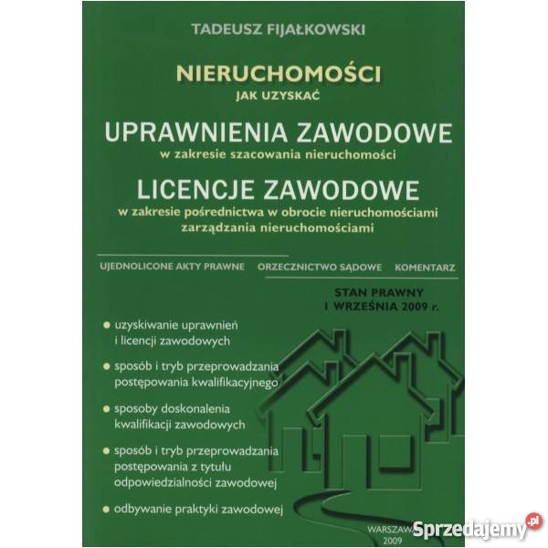Nieruchomości Uprawnienia zawodowe Licencje Warszawa sprzedam
