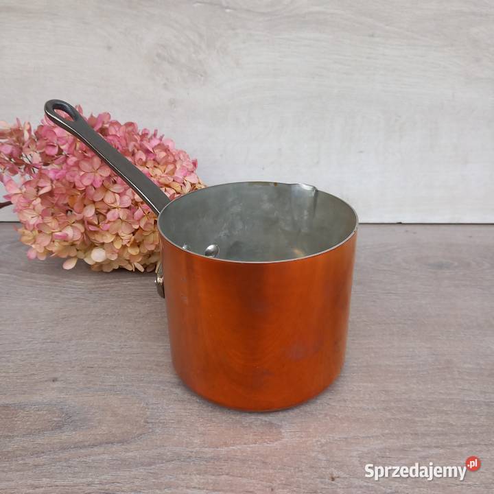 Miedziany garnek miedziany rondel z dziubkiem Warszawa