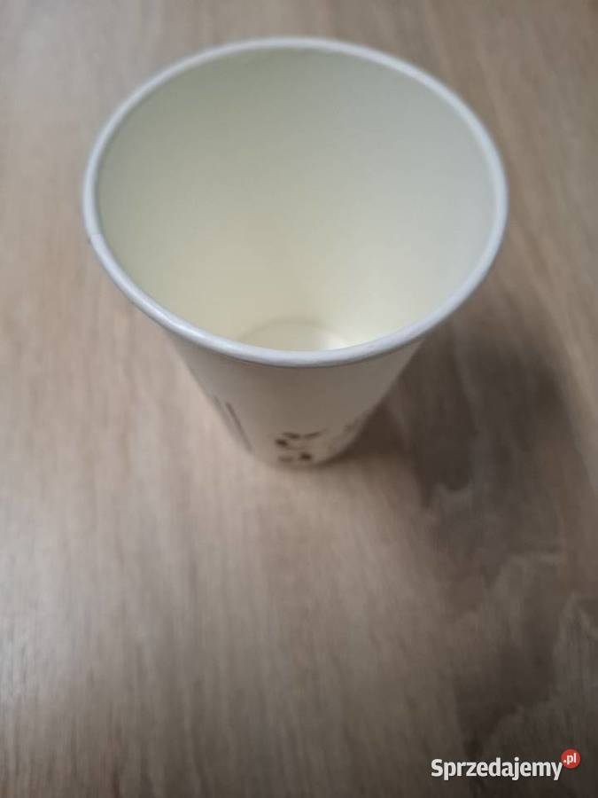 Kubek biały papierowy 300 ml 80 mm 50 sztuk nowe Łomża