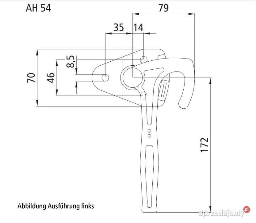 Zamknięcie burtowe 3991 prawe ocynk rozmiar1 Przysieka Polska