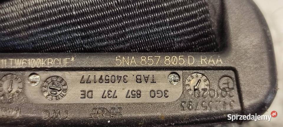 VW TIGUAN II PASY BEZPIECZEŃSTWA PRZÓD KOMPLET osobowe