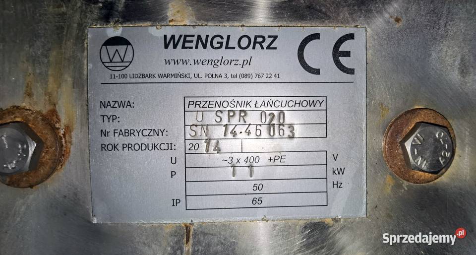 Przenośnik łańcuchowy redler U SPR 020 firmy Piotrków Trybunalski