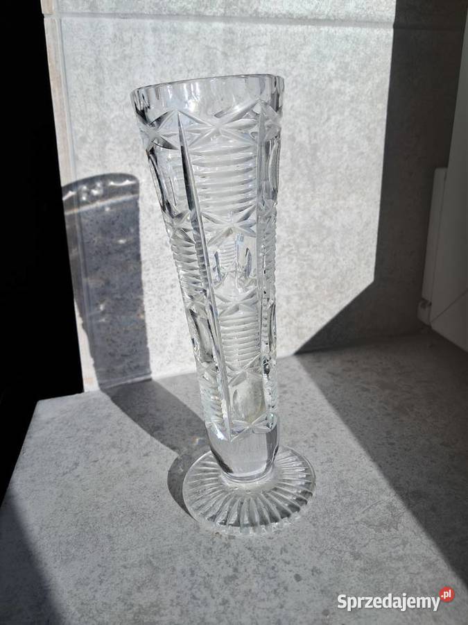 kryształowy wazon z prlu stan wys 18 śr podstawy Sandomierz sprzedam
