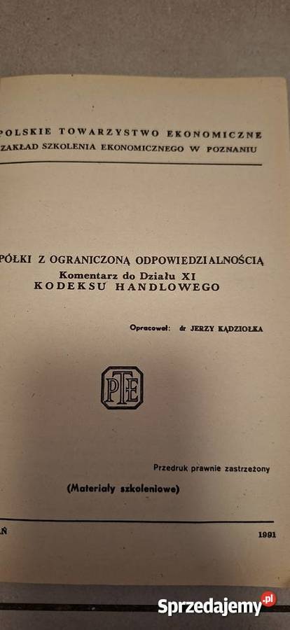 Biały Kruk Spółki z oo Komentarz 1981 Unikat
