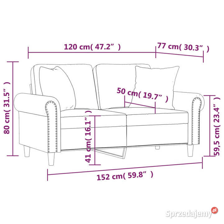 2osobowa sofa z poduszkami ciemnoszara 120 mazowieckie Warszawa