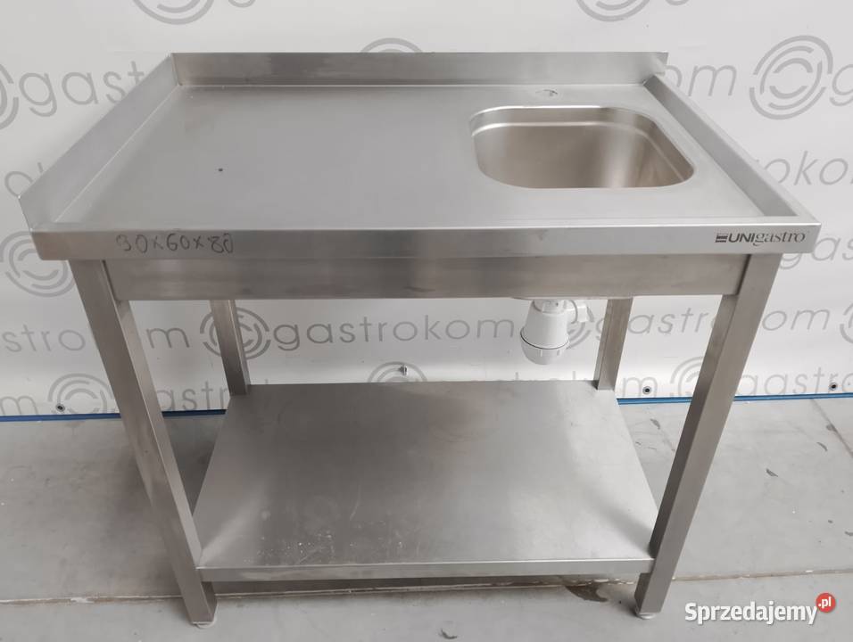 Stół ze zlewemP i półką 90x60x85 Gastronomia Wrocław