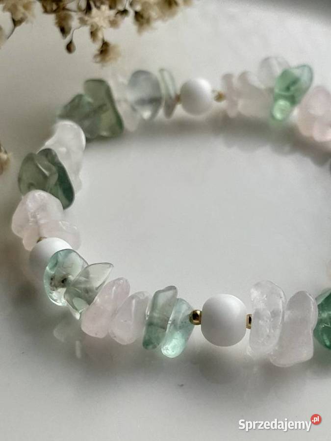 Bransoletka z kamieni naturalnych Kwarc różowy Bielsko-Biała