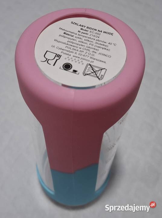 Szklany bidon na wodę z silikonowym ochraniaczem Butelki, bidony i lunch boxy Czeladź