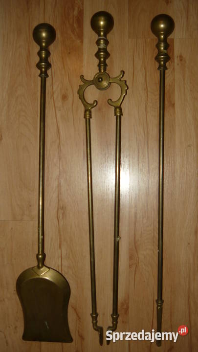 Zestaw kominkowy mosiężny mosiądz Sokółka sprzedam