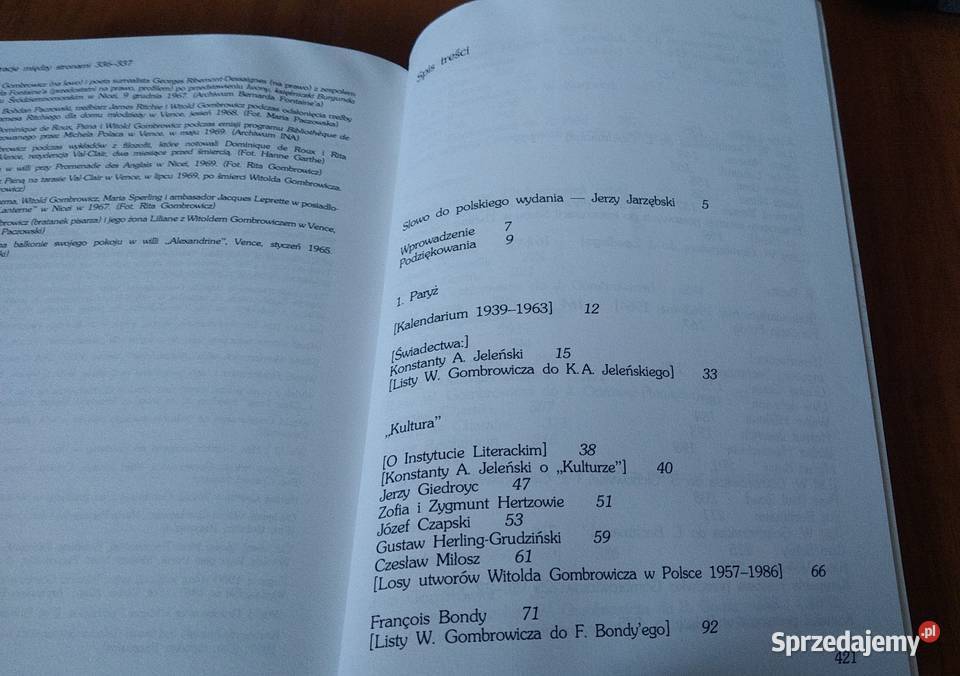 Gombrowicz w Europie świadectwa i dokumenty Kultura i Rozrywka
