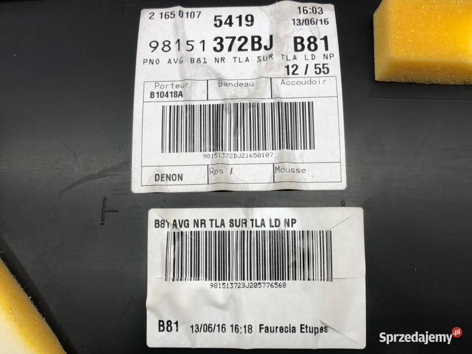 BOCZEK DRZWI LEWY PRZÓD DS DS 5 Hatchback 1518