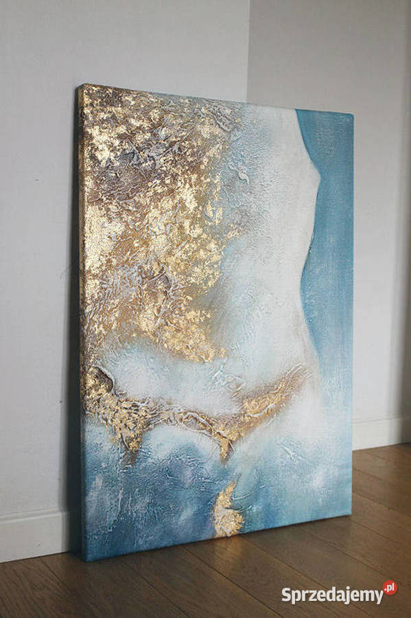 Nowoczesny obraz olejny Abstrakcja złoto Malarstwo Wrocław
