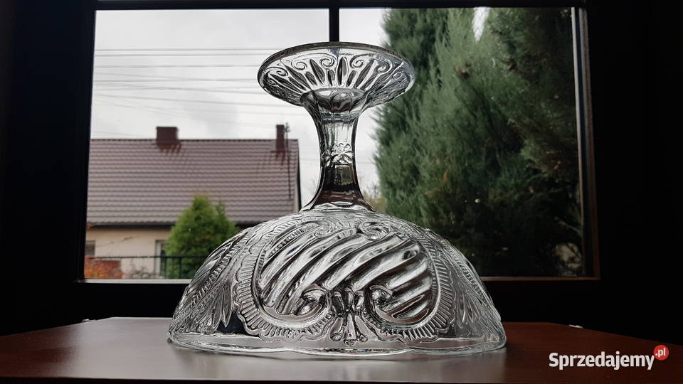 Owocarka Jabłuszka Zawijasy Ząbkowice szkło PRL śląskie Dąbrowa Górnicza