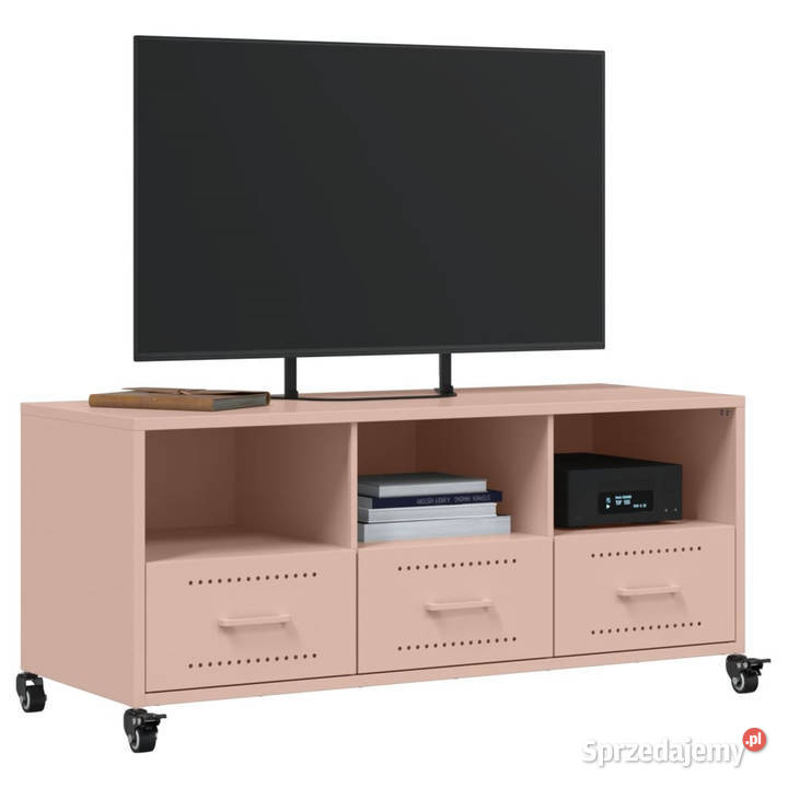 Szafka RTV różowa 1005x39x435 stal WM846693 mazowieckie sprzedam