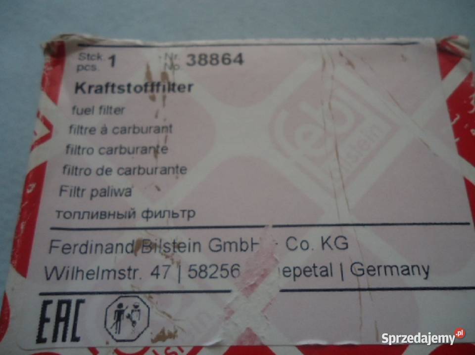 FEBI FILTR PALIWA FEBI 38864 AUDISKODASEATVW osobowe