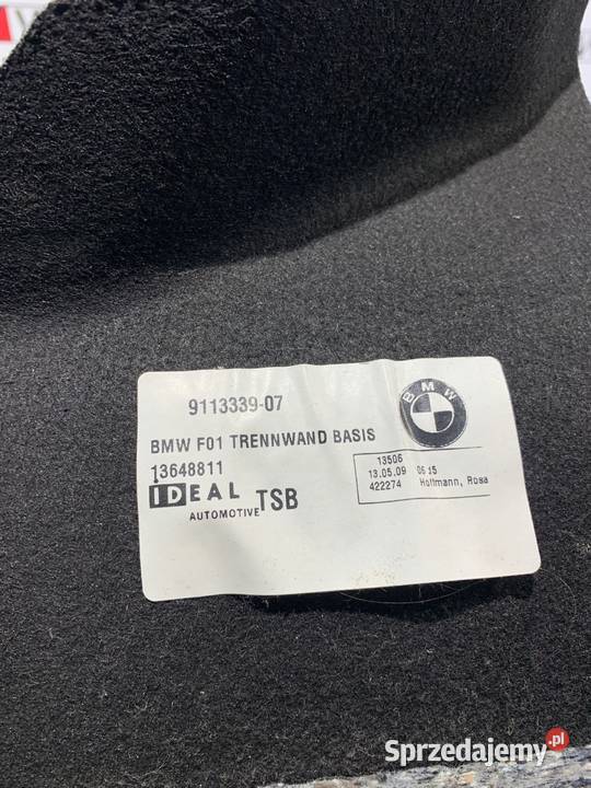 BMW F01 F02 TAPICERKA WYKŁADZINA BAGAŻNIKA