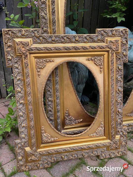 Ogromna drewniana rama do obrazu lustra stare Bystrzyca Kłodzka