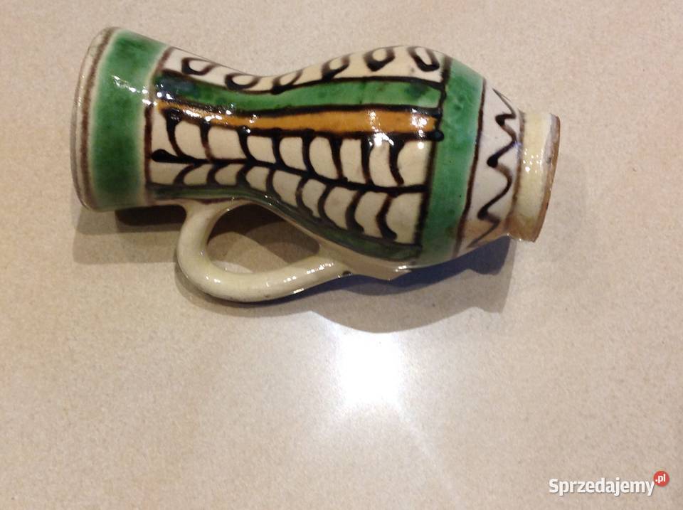 Mały Wazonik Ceramiczny Ręcznie Malowany wielokolorowy Nowa Sól