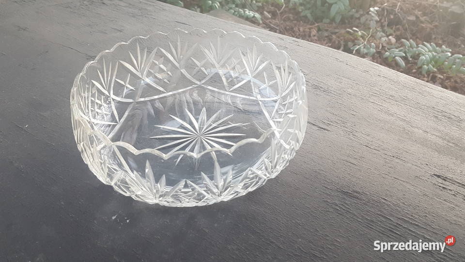 Stara szklana miska szkło do żardiniery śląskie Myszków