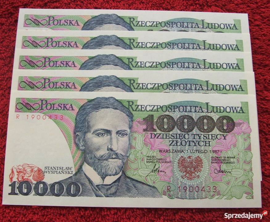 POLSKA PRL 10000 STANISŁAW WYSPIAŃSKI Banknot Katowice sprzedam