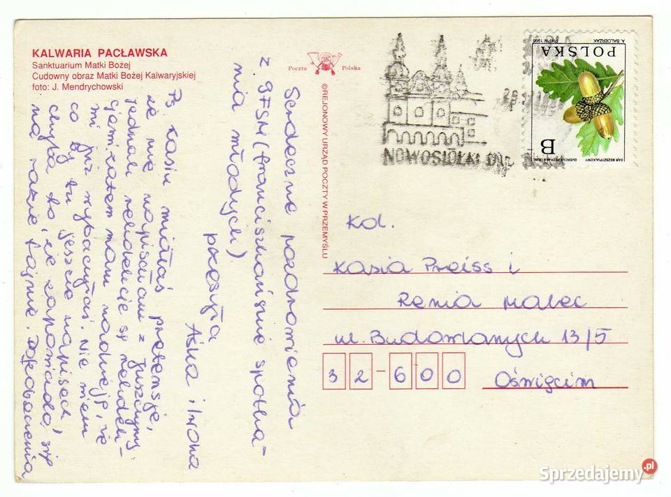 KALWARIA PACŁAWSKA POCZTÓWKA świętokrzyskie Krynki