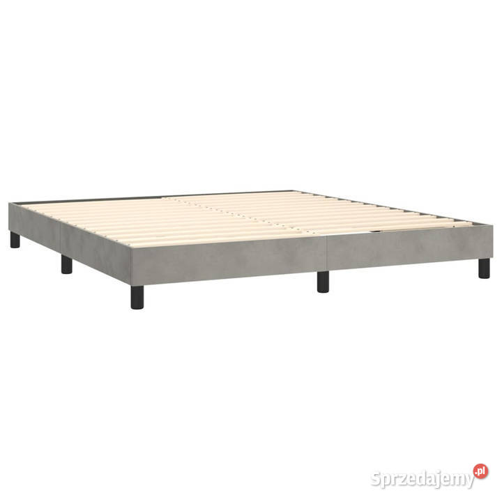 Łóżko kontynentalne z materacem jasnoszare 88cm mazowieckie