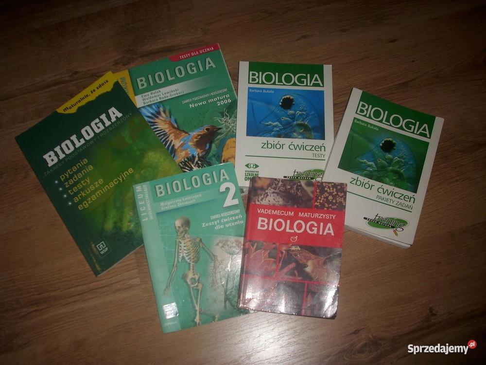 5 książek matura z biologii testy zadania ćwiczenia vademecum książka