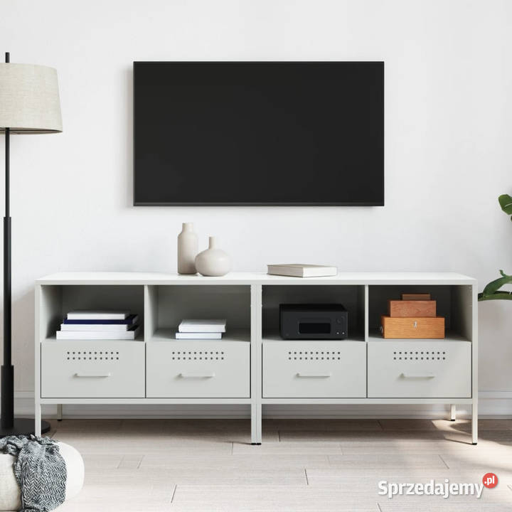Szafki pod telewizor 2 białe 68x39x505 stalowe Warszawa