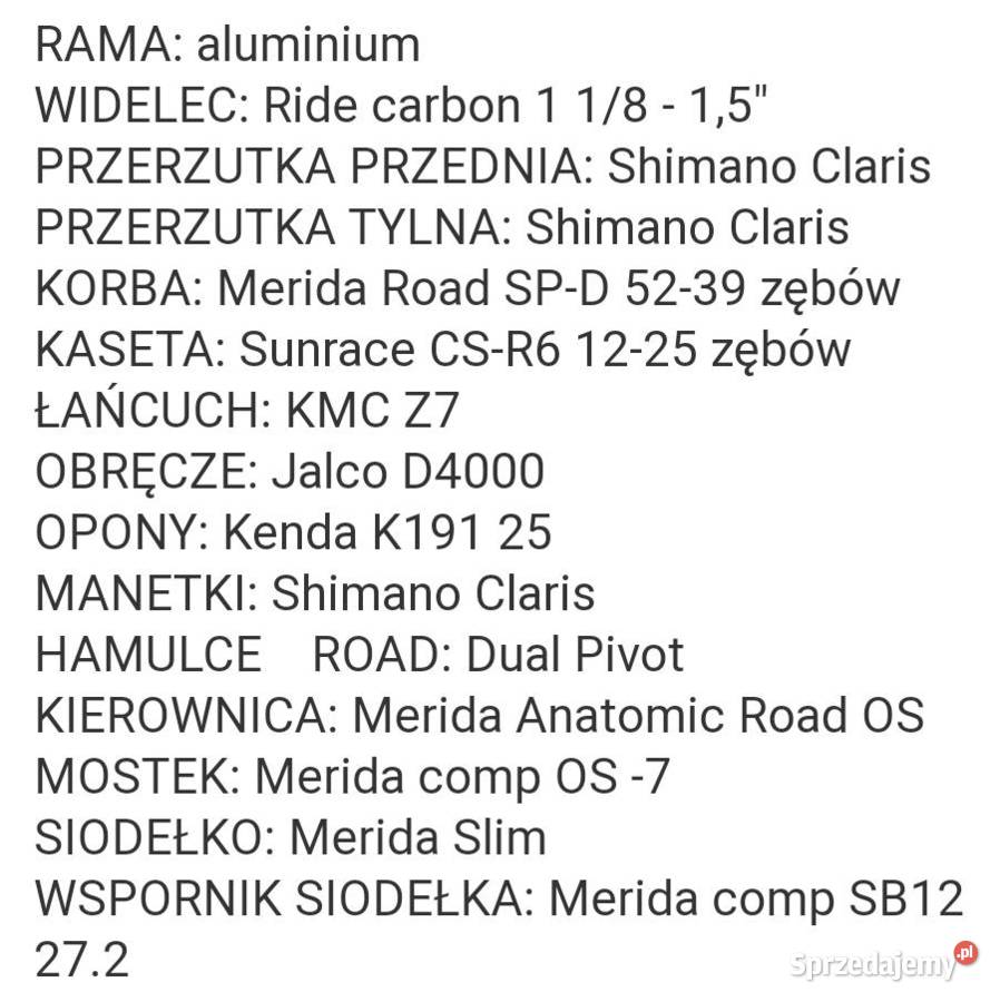 Kolarka szosowa MERIDA 80 fajna Komarówka Podlaska