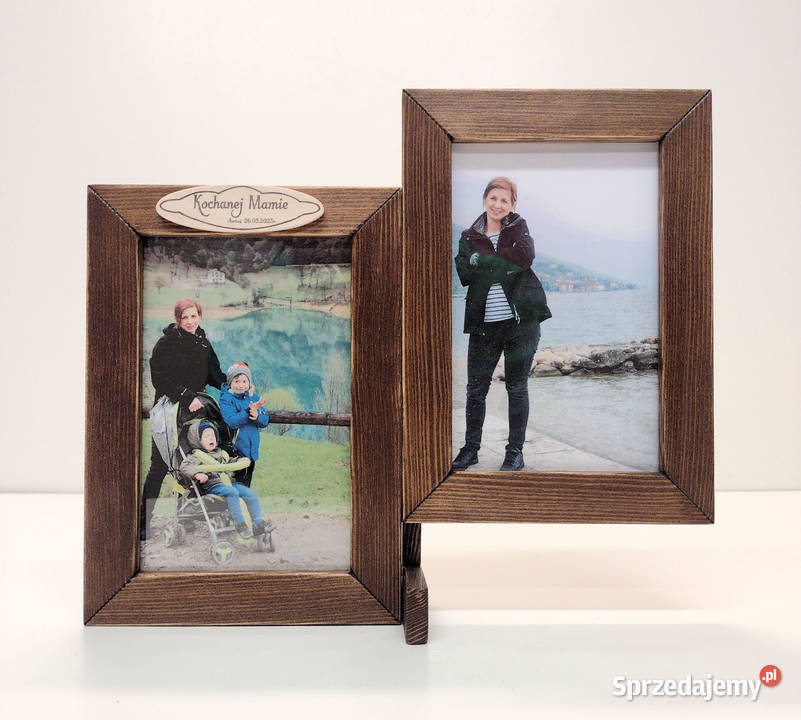 Ramka Na Zdjęcia 10x15 DREWNO Napis DEDYKACJA Białystok sprzedam