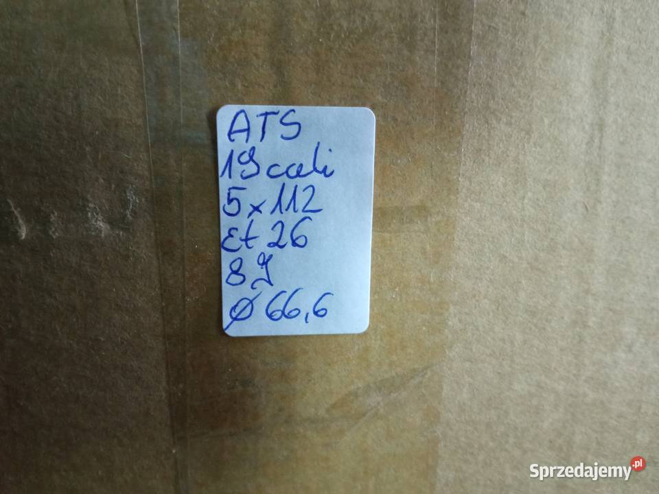 Felgi ATS 19 5x112 et26 8J czujnik Audi Mercedes świętokrzyskie Szczukowskie Górki