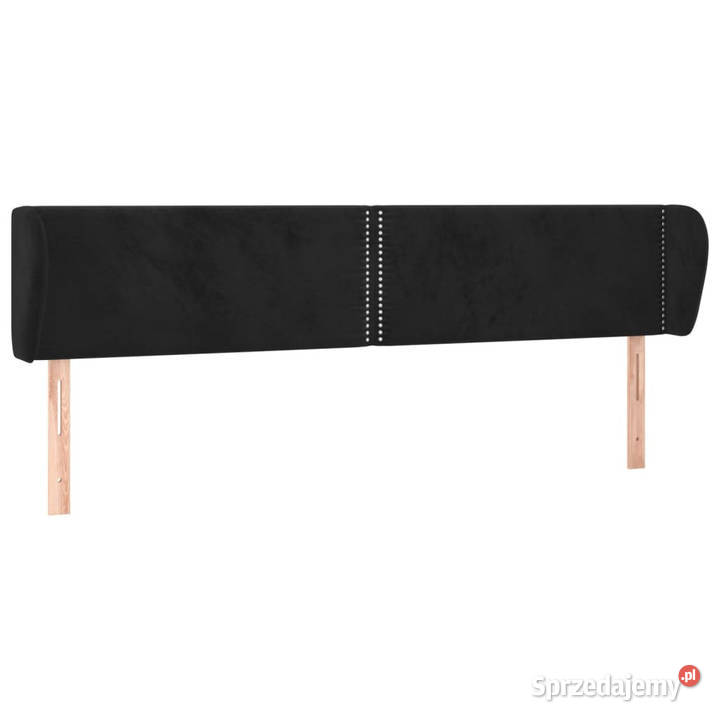 Zagłówek uszak czarny 203x23x7888 aksamitny Warszawa