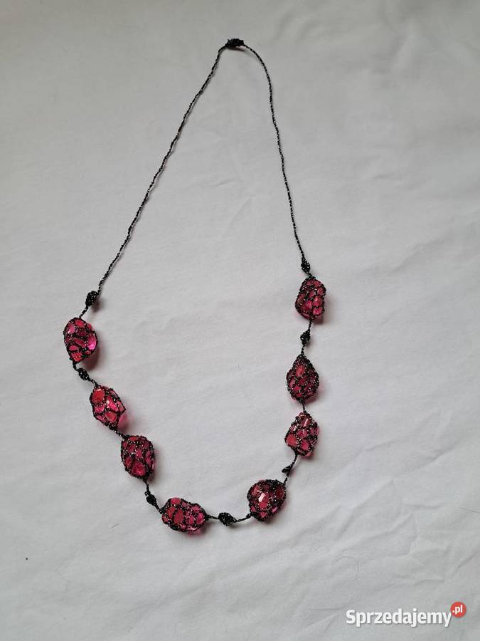 Naszyjnik handmade z kamieniami Brzesko