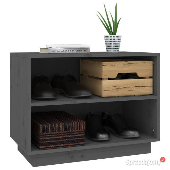 Szafka na buty szara 60x34x45 lite drewno mazowieckie Warszawa sprzedam
