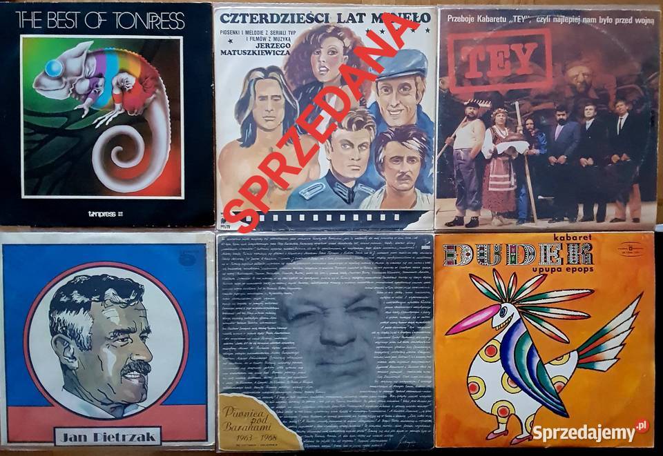 Zestaw winyli na gramofonDyskografia Polski FOLK Warszawa