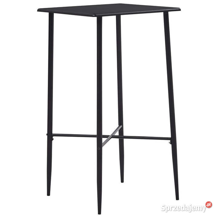 Stolik barowy czarny 60 x 60 x 111 MDF WM281549 Stoły Warszawa