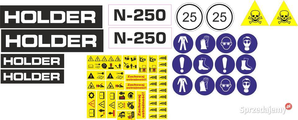 Naklejki holder n 250 zamienniki sprzedam