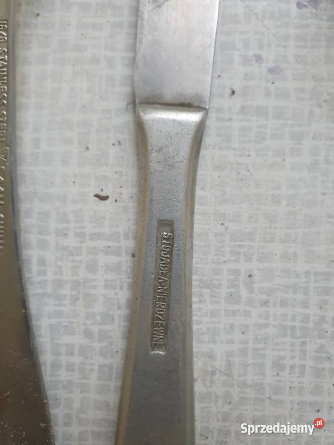 Sztućce metalowe stare vintage retro min Gerlach Warszawa