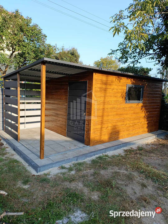 Schowek domek ogrodowy 35x3m wiata 2m drzwi okno Przasnysz