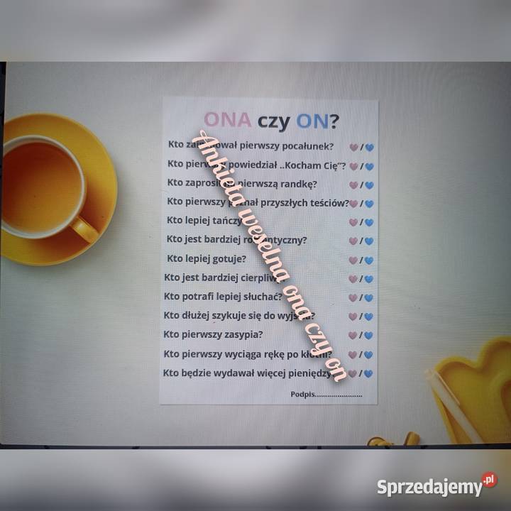 Ankieta weselna ona czy on pdf Radom
