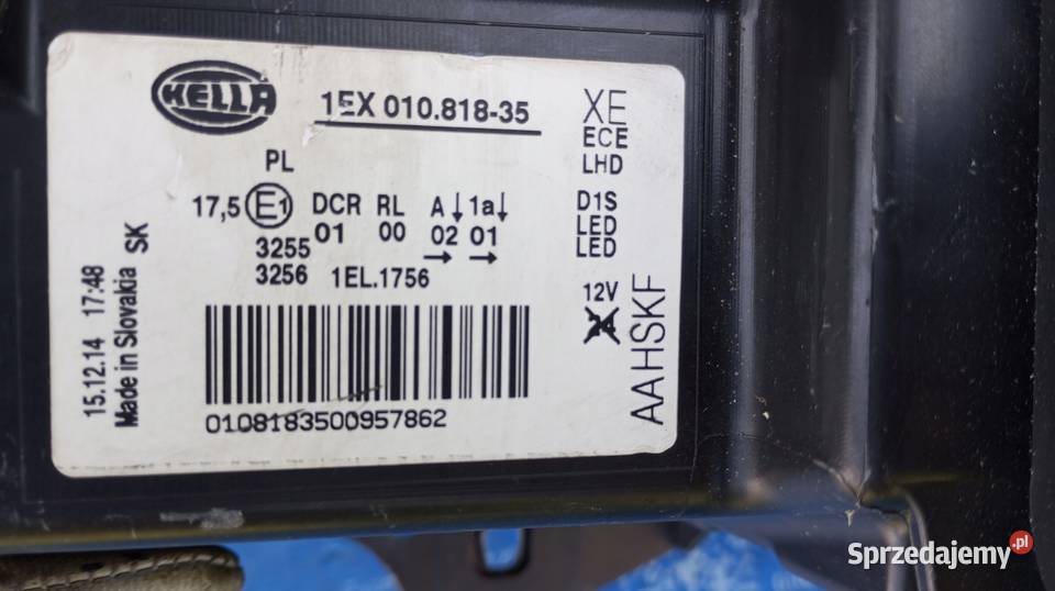 LAMPA LEWY PRZÓD EU XENON LED MERCEDES A KLASA osobowe Nowy Tomyśl