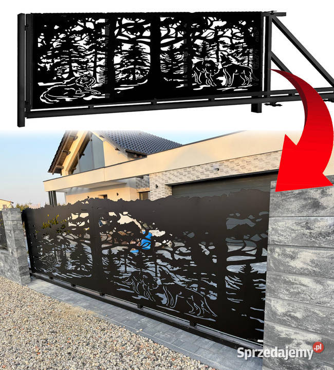 projektowanie DXF SVG Bramy przesuwne ogrodzenie Poznań