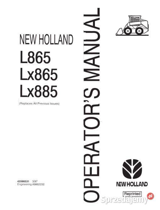 Holland L865 LX865 LX885 instrukcja obsługi DTR